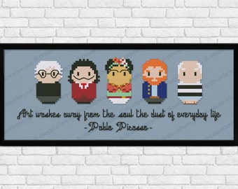 People Who Changed the World - Modern Artists - PDF cross stich pattern