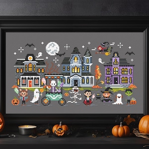 Des bonbons ou un sort d'Halloween - Patron PDF au point de croix
