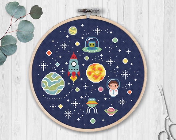 Oh, Spaceboy! - Cross Stitch PDF Pattern | Instant Download