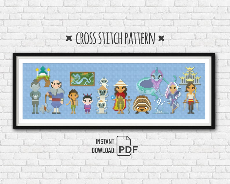 Pattern Raya Doodle Raya and the Last Dragon - Cross Stitch PDF Pattern | Instant Download ...