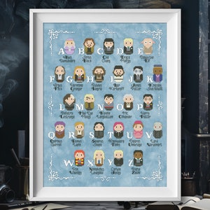 Wizard World Alphabet - Cross Stitch PDF pattern embroidery needlework