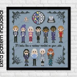 Mittwoch Kreuzstichvorlage (Addams TV-Serie Stickerei)