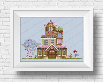 Gingerbread House - PDF cross stitch pattern
