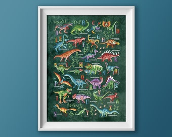 AbcDinosaurs! - PDF cross stitch pattern dinosaurs alphabet