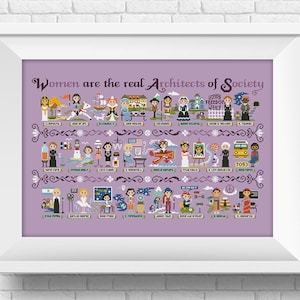 Fabulous Women in History - PDF cross stitch pattern