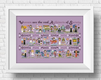 Fabulous Women in History - PDF cross stitch pattern