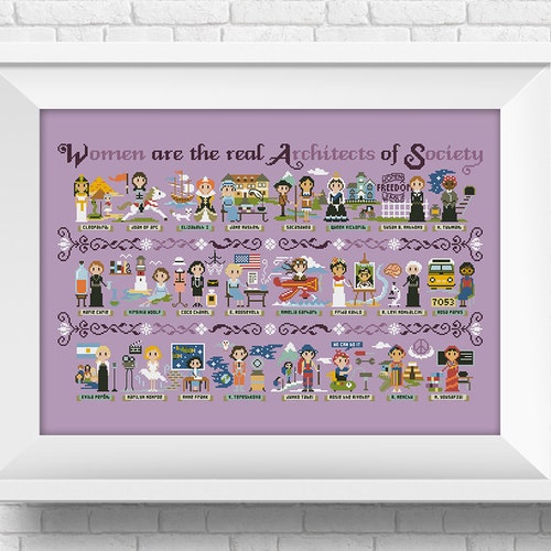 Fabulous Women in History - PDF cross stitch pattern