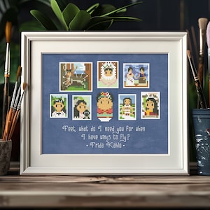 フリーダ カーロ - クロスステッチ PDF パターン - ミニ アーティスト ギャラリー