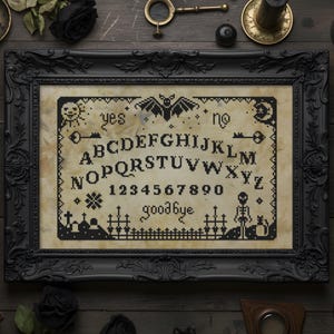 Primitive Ouija Board - Cross Stitch PDF pattern