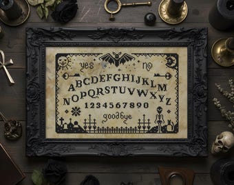 Primitive Ouija Board - Cross Stitch PDF pattern