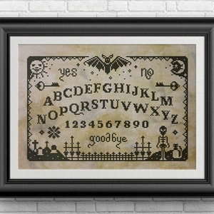 Primitive Ouija Board - cross stitch PDF pattern