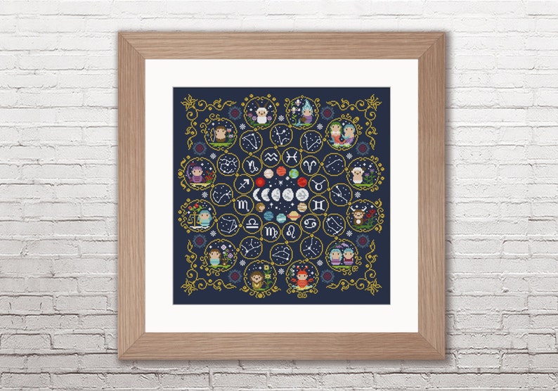 Zodiac Sampler PDF cross stitch pattern Etsy