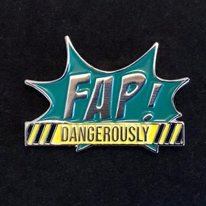 Fingering A Page Podcast Enamel Pin FAP DANGEROUSLY image 1