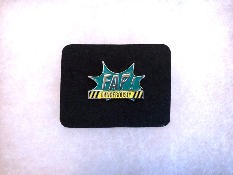 Fingering A Page Podcast Enamel Pin FAP DANGEROUSLY image 2