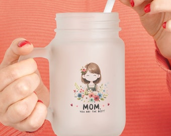 Elegant Glass Drinking Jar for Mom - Ideal Mother's Day Present