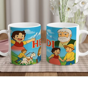Heidi Mug: Enjoy your reading moments with a nostalgic touch.