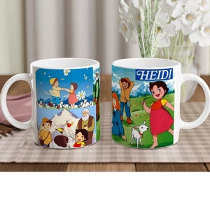 Heidi Ceramic Mug: Enjoy your reading moments with a nostalgic touch