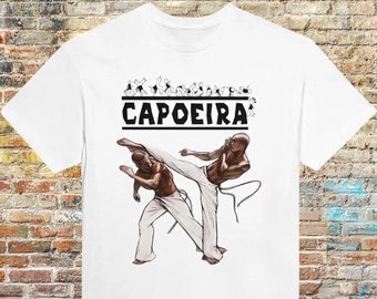 Capoeira T-Shirt - Art in Motion: Unique Design of Capoeiristas in Action