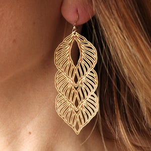 Filigree earrings, persian earrings, raw brass earrings, big filigrees, huge earrings, moroccan earrings, statement earrings, gift for her