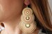 Huge filigree earrings, big earrings, raw brass earrings, art deco earrings, persian filigree earrings, gift for girlfriend, statement 