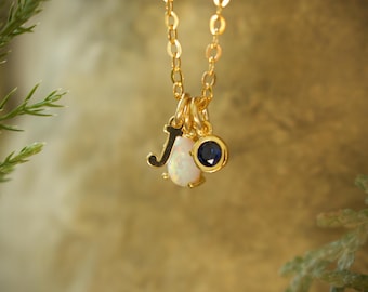 Opal necklace, opal birthstone jewelry, opal pendant, tiny oval opal necklace, layering necklace, opal bridal necklace, gift for bridesmaids
