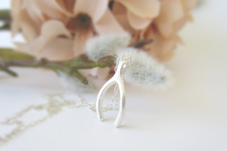minimalist jewelry delicate initial necklace wishbone jewelry Tiny wishbone necklace gold silver layering necklace dainty necklace