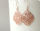 Filigree earrings, Persian earrings, gold filigrees, silver filigrees, laser cut earrings, small silver dangle earrings delicate earrings