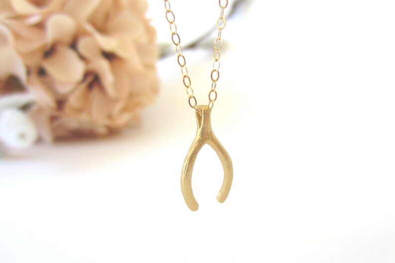 minimalist jewelry delicate initial necklace wishbone jewelry Tiny wishbone necklace gold silver layering necklace dainty necklace