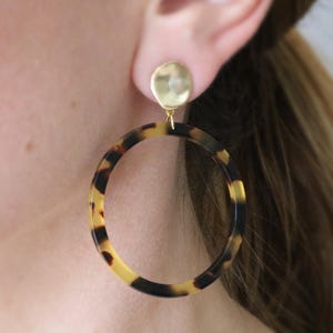 Hoop earrings, green resin earrings, modern acrylic earrings, rainbow resin earrings, terrazzo, tortoise shell hoops, fun earring huge hoops