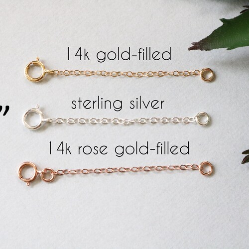 Extension Chain Extender Chain 14k Gold Filled Sterling Etsy