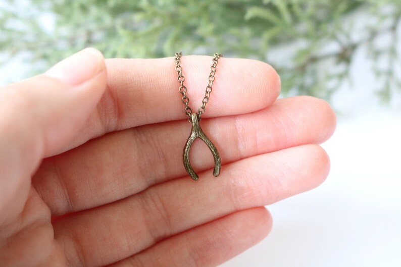 minimalist jewelry delicate initial necklace wishbone jewelry Tiny wishbone necklace gold silver layering necklace dainty necklace