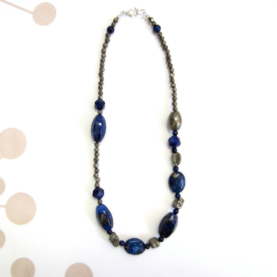 Monaco Blue Lapis Necklace Lapis Lazuli Jewelry September - Etsy