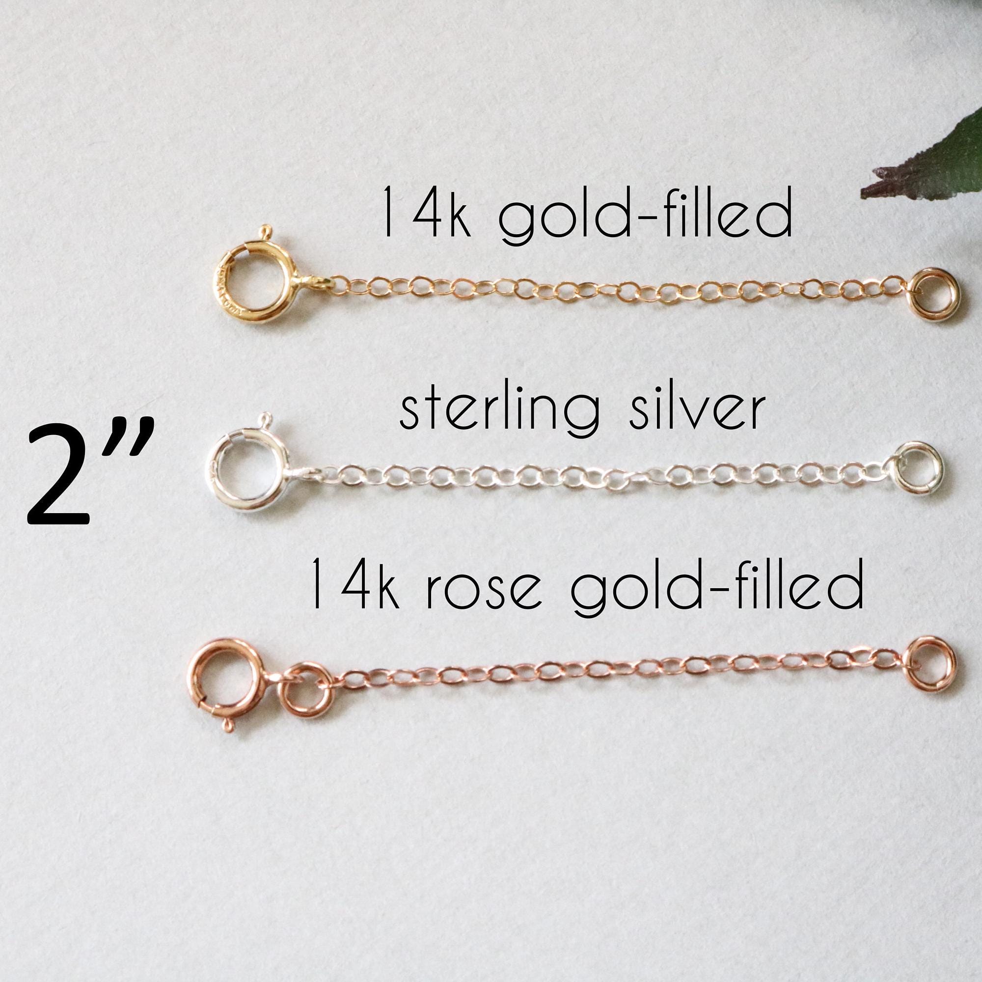 Extender Chain for Necklace, Gold Fill Extender, Sterling Extension ...