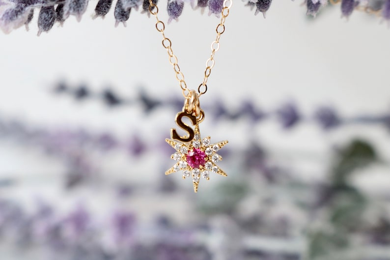 personalized necklace Valentines gift for her Opal necklace birthstone celestial sapphire jewelry July layering necklace opal jewelry