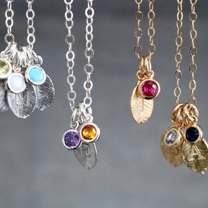 Initial necklace, birthstone jewelry, personalised gift for Mom, personalized necklace for her, grandmother jewelry, Mothers Day gift