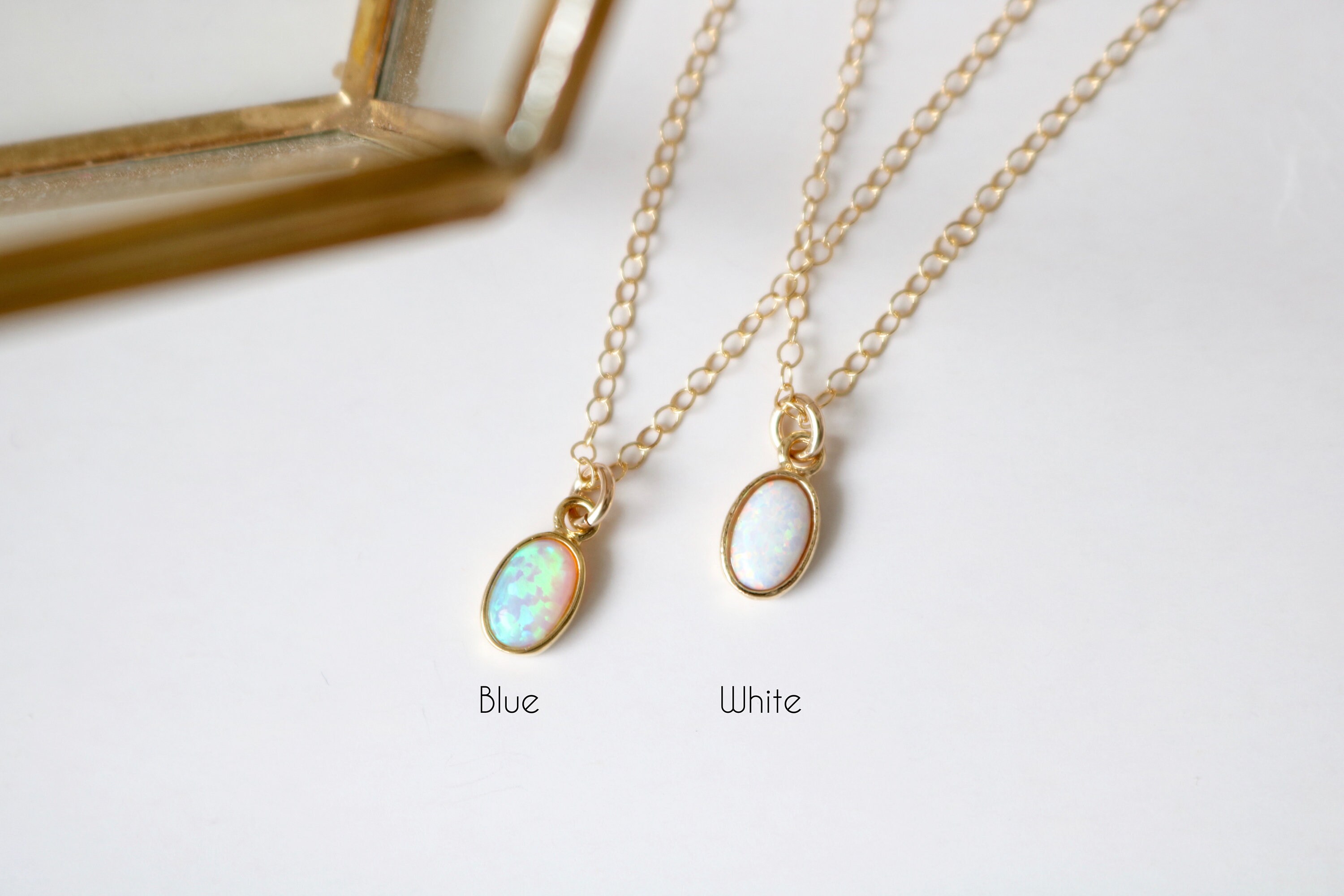 Personalized necklace opal jewelry rose gold opal pendant | Etsy
