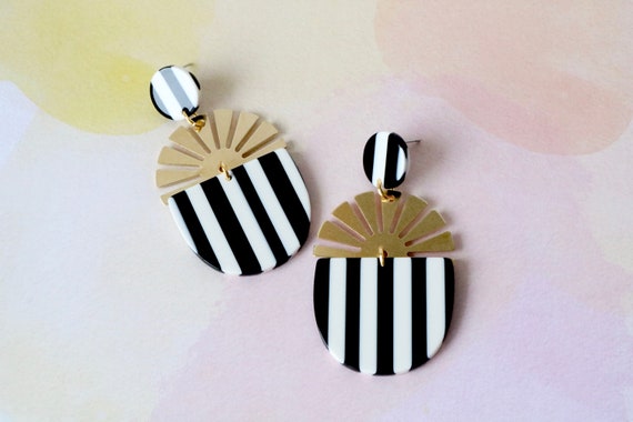 Huge statement jewelry, brass resin earrings, acetate earrings, bold jewelry, confetti party jewelry, fun acrylic earrings, gift for woman