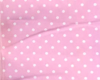 Timeless Treasures Ballet Pink and White Polka Dots, Pin Dots,Designer Cotton, Quilting Fabric, Sold by YARD