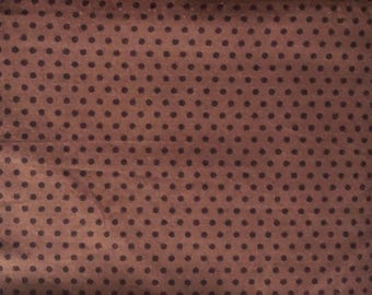Robert Kaufman Spot On Brown and Brown Polka Dots, Designer Cotton, Quilting Fabric, Sold by YARD