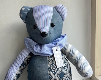 Keepsake blue patchwork Teddy Bear