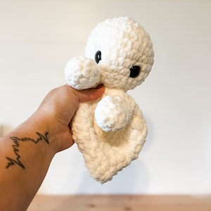 Ghost Lovey | Crochet ghost | Crochet Plushie | Baby Ghost  | Ghost Snuggler | Toy Ghost | Handmade | Baby Shower Gift | Birthday Gift|