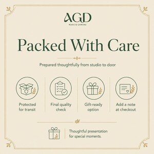 The image is a poster with text and icons that provide instructions for packing a gift.