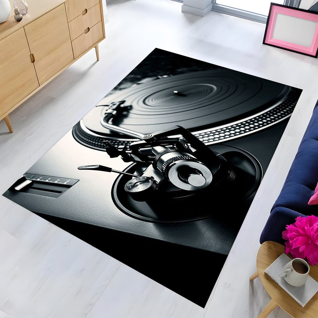 Listening Rug Music Rug,music Record Rug,music Room Rug,music Decoration,music Lovers ...