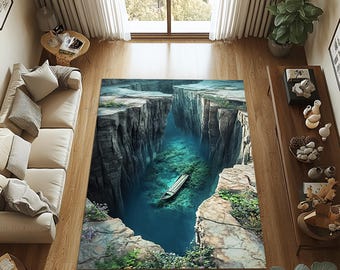 3D Rug, Deep Hole Rug, Optical Illusion Rug, Living Room Rug