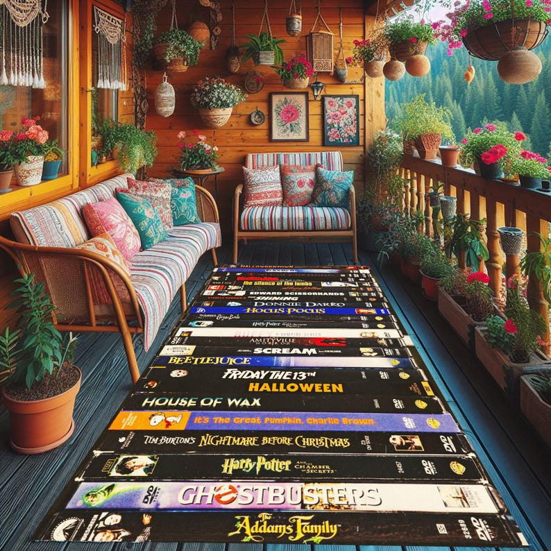 Nostalgic Retro Style Rug, Nostalgic Decor Runner image 3
