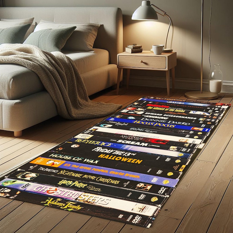 Nostalgic Retro Style Rug, Nostalgic Decor Runner image 4
