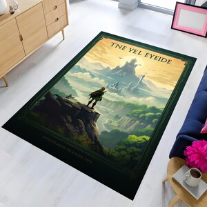 Legend of Zelda-gamekleed, coole gamingstoelmat, Zelda Art-tapijt, Legend of Zelda-tapijt, Zelda-kleed, Legend of Zelda-tapijt, tapijt voor gamerooms, zelda-gamekleed