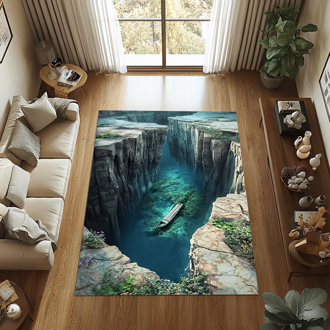 3D Rug, 3D Design, Deep Hole Rug, 3D Huge Crack, Illusion Rug, Optical ...