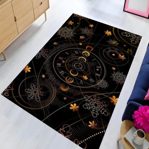 Un tapis de tarot magique qui ouvre la voie à notre destinée et à notre avenir,Un mélange parfait d'astrologie et de spiritualité,Tapis personnalisable,Tapis cadeau