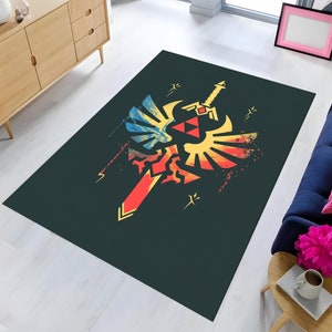 Swords Zelda Rug,Zelda Rug,Legend of Zelda Rug,Zelda Game Rug,Retro Game Rug,Game Room Rug,Gamer Gift,Kids Room Rug,Legend of Zelda Game Rug